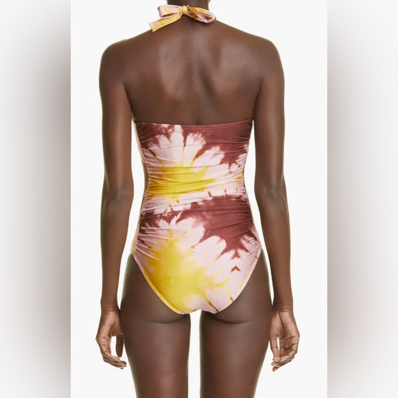 Zimmermann Shelly Yellow Tie-Dye One Piece Swimsuit size 0 - Picture 2 of 8